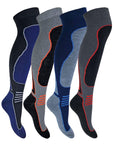4 Pairs Adults Knee High Wool Ski Socks - Toi ‘n’ Moi Ltd