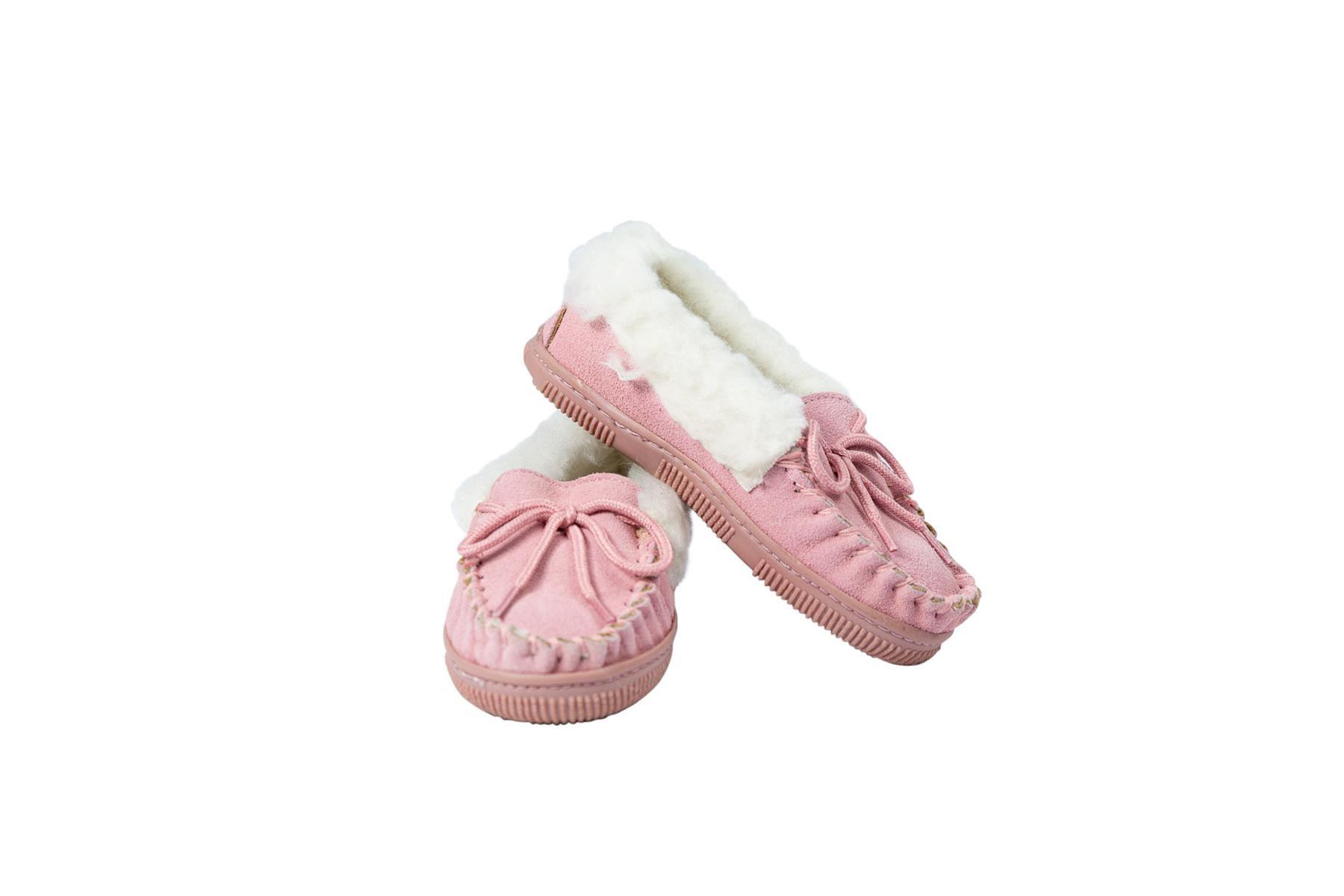 Nordvek Childrens Suede Moccasin Slippers - Rubber Sole - 435-100 - Toi ‘n’ Moi Ltd