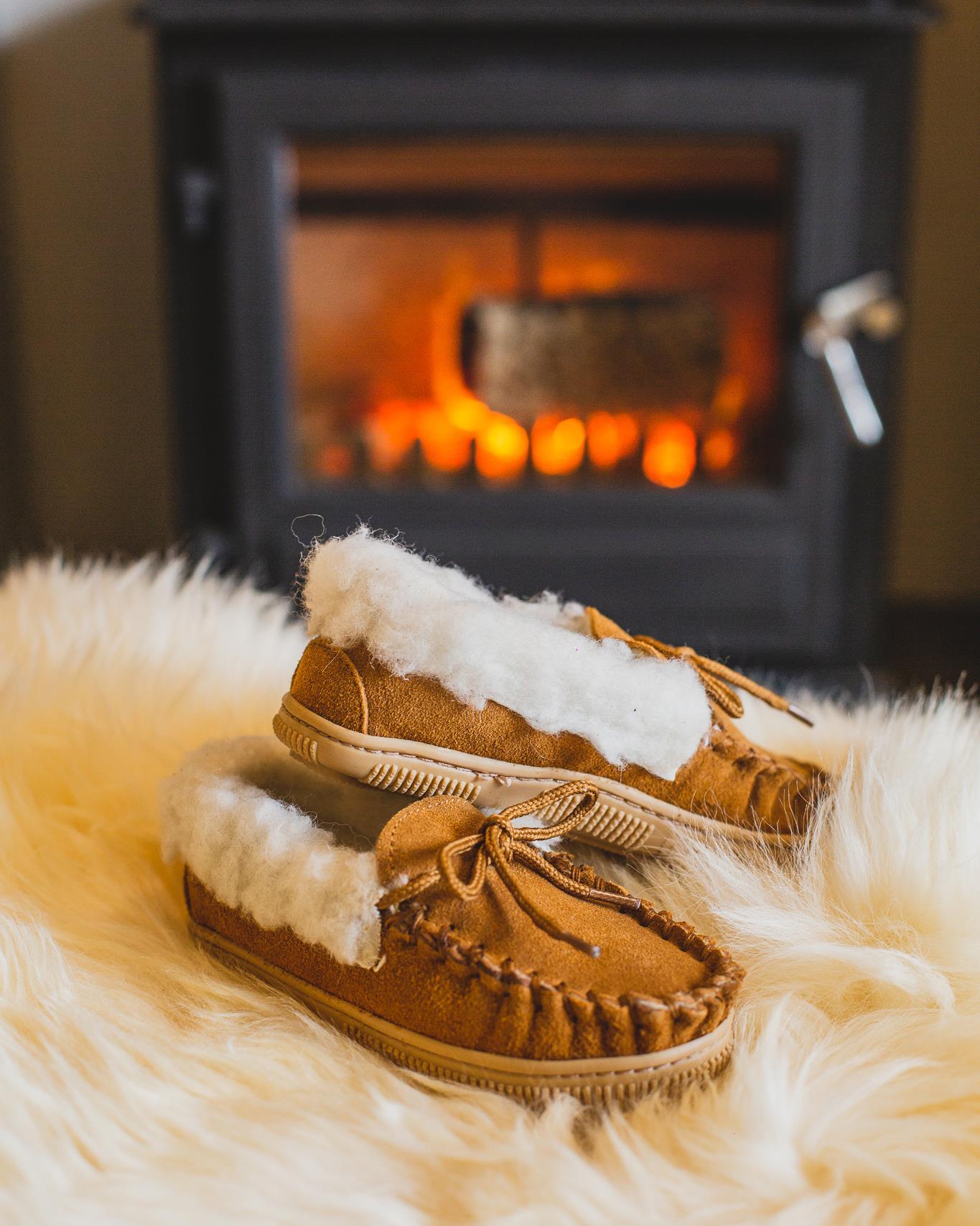 Nordvek Childrens Suede Moccasin Slippers - Rubber Sole - 435-100 - Toi ‘n’ Moi Ltd