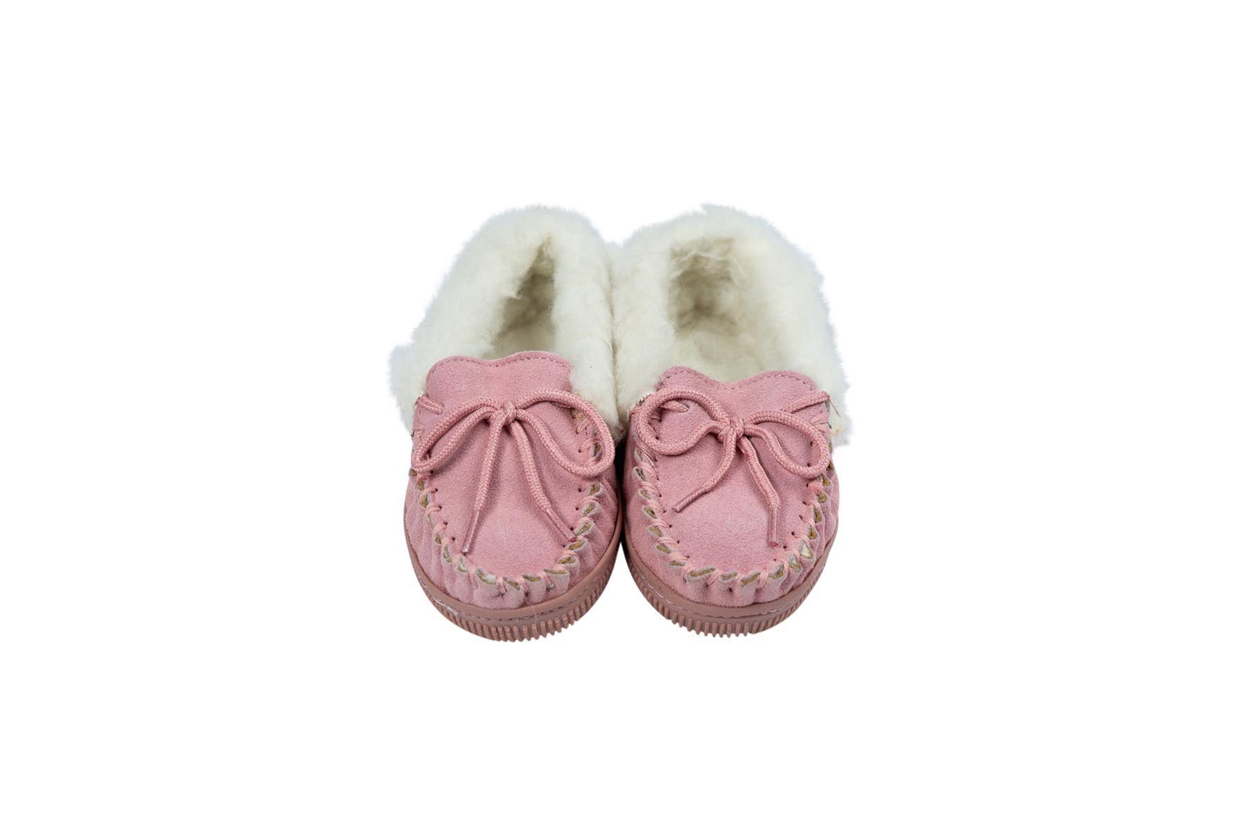 Nordvek Childrens Suede Moccasin Slippers - Rubber Sole - 435-100 - Toi ‘n’ Moi Ltd