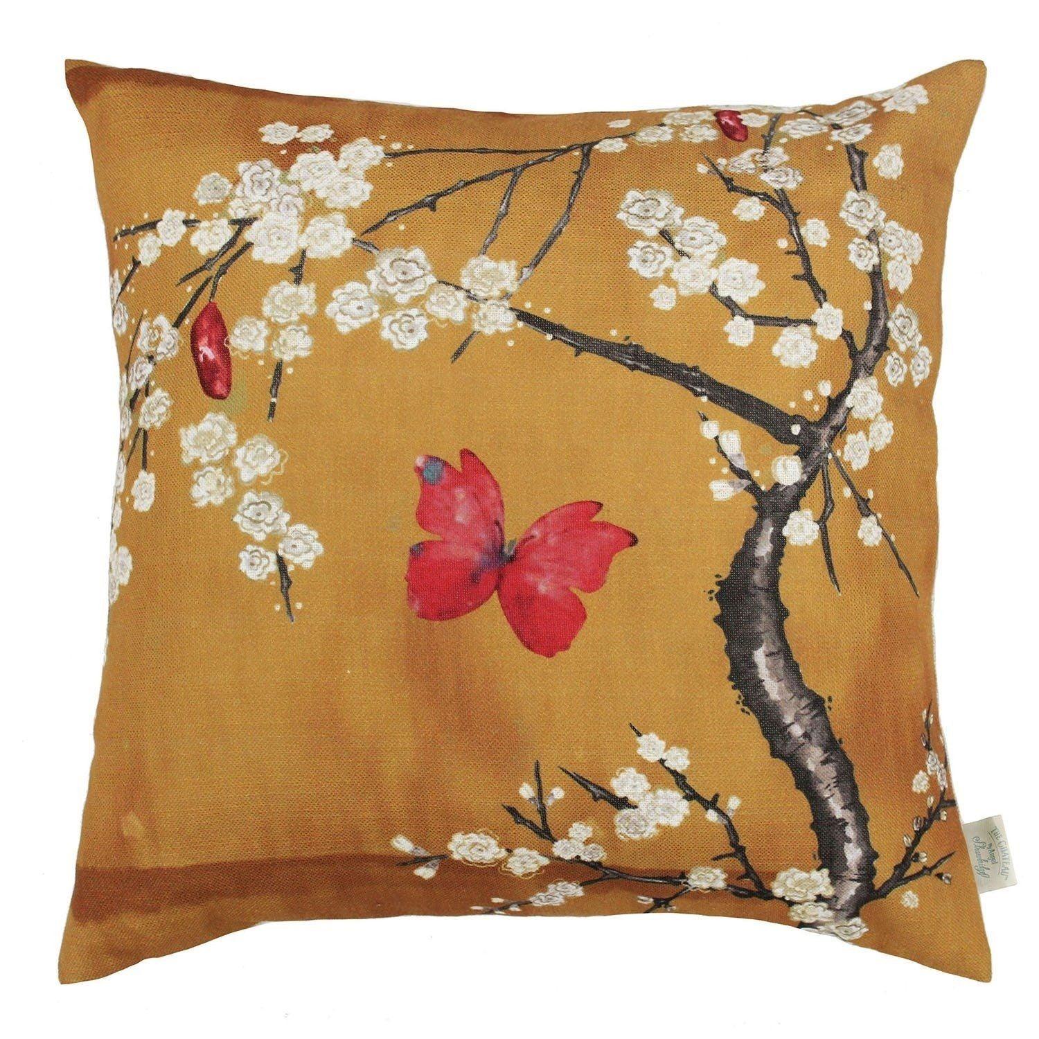 Chateau Blossom Cushion Home Deco Ochre - Toi ‘n’ Moi Ltd