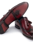 Paul Parkman Men's Wingtip Tassel Loafers Bordeaux (ID