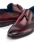 Paul Parkman Men's Wingtip Tassel Loafers Bordeaux (ID