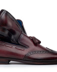 Paul Parkman Men's Wingtip Tassel Loafers Bordeaux (ID