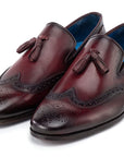 Paul Parkman Men's Wingtip Tassel Loafers Bordeaux (ID