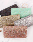 Hdg1883 - Portafoglio con cerniera glitterata