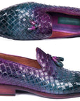 Paul Parkman Woven Leather Tassel Loafers Multicolor (ID