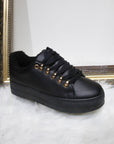 Faux Leather Chunky Lace Up Trainer