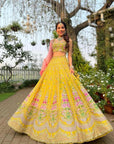 Designer Multicolor Lehenga Choli – Ready-to-Wear USA Wedding Partywear with Dupatta & Sequence Work - Toi ‘n’ Moi Ltd