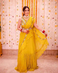 Stunning Party Wear Lehenga Saree with Stitched Blouse – Elegant and Glamorous Outfit for Special Occasions - Toi ‘n’ Moi Ltd