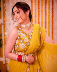 Stunning Party Wear Lehenga Saree with Stitched Blouse – Elegant and Glamorous Outfit for Special Occasions - Toi ‘n’ Moi Ltd