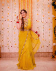 Stunning Party Wear Lehenga Saree with Stitched Blouse – Elegant and Glamorous Outfit for Special Occasions - Toi ‘n’ Moi Ltd