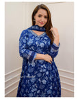 Beautiful Rayon Embroidered Straight Kurta Set for Women – Pink Dupatta Salwar Kameez | Readymade Indian Cotton Clothes - Toi ‘n’ Moi Ltd