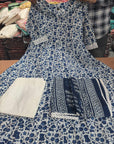 Elegant Blue Anarkali Salwar Kameez – A-Line Cut Indian Suit | Stylish Stitched Indian Clothing for Women - Toi ‘n’ Moi Ltd