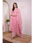 Premium Pure Cotton Floral Printed Kurti Set – Stylish Kurti with Pant & Dupatta | Comfortable Summer Dress for Women - Toi ‘n’ Moi Ltd