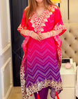 Elegant Bandhani Print Kaftan with Sequence Embroidery – Stylish Set with Pant - Toi ‘n’ Moi Ltd