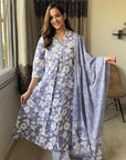 Elegant Embroidered Soft 3-Piece Suit – Long Sleeve Readymade Salwar Kameez | Punjabi Suit with Kurti & Pant Set for Women - Toi ‘n’ Moi Ltd