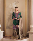 Elegant Kurta Sharara Suit – Ready-to-Wear 3-Piece Salwar Kameez | Stylish Pakistani & Punjabi Wedding Dress | Bridesmaids Sharara Set - Toi ‘n’ Moi Ltd
