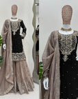 Elegant Kurta Sharara Suit – Ready-to-Wear 3-Piece Salwar Kameez | Stylish Pakistani & Punjabi Wedding Dress | Bridesmaids Sharara Set - Toi ‘n’ Moi Ltd