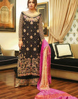 Elegant Ready-to-Wear Black Pure Viscose Velvet Suit – Heavy Embroidery Design for Women | Stylish Party & Festive Wear - Toi ‘n’ Moi Ltd