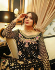 Elegant Ready-to-Wear Black Pure Viscose Velvet Suit – Heavy Embroidery Design for Women | Stylish Party & Festive Wear - Toi ‘n’ Moi Ltd