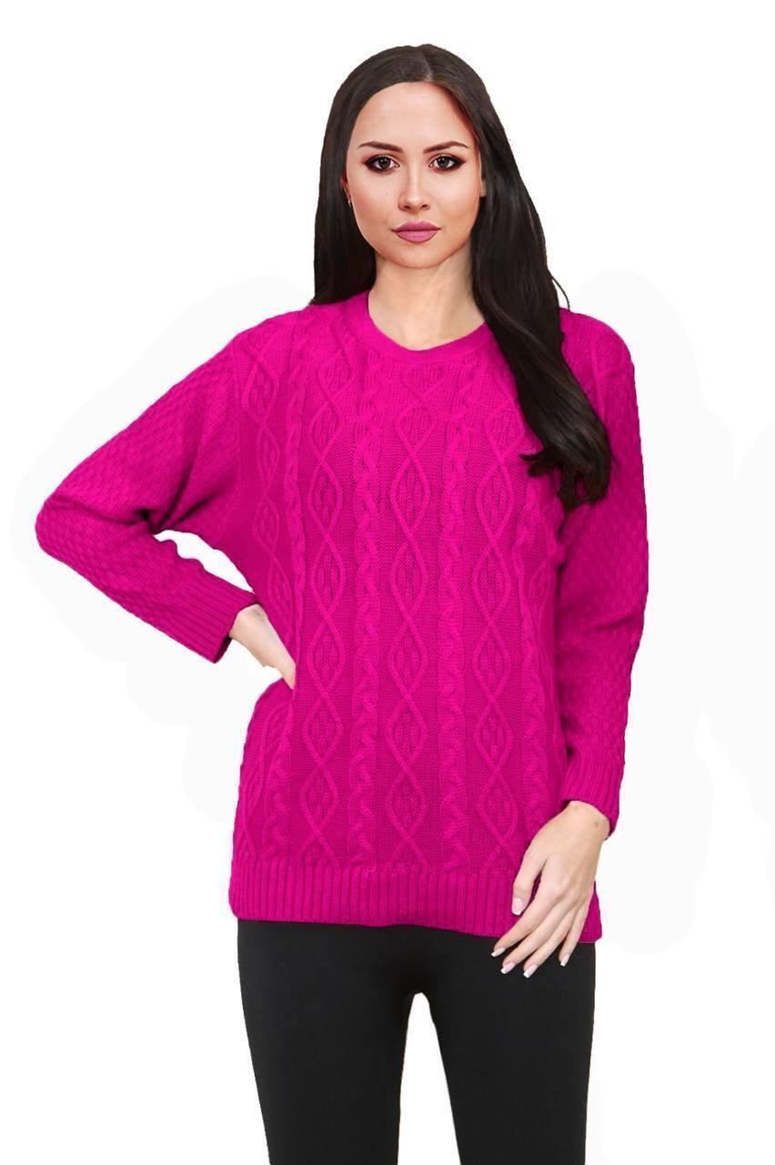 Women Long Sleeve Chunky Cable Knitted Crew Neck Winter Sweater Jumper Top - Toi ‘n’ Moi Ltd