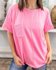 Bonbon Corded Patchwork Pocketed Plus Size T Shirt - Toi ‘n’ Moi Ltd