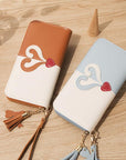Women Zipper Leather Long Wallet Large Capacity Card Holder Tassel Clutch Purse - Toi ‘n’ Moi Ltd