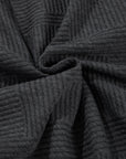 Sweat à capuche gris texturé à blocs de couleurs avec poche kangourou et épaules tombantes