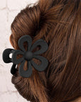 Camel Sweet Hollowed Flower Shape Claw Clip - Toi ‘n’ Moi Ltd