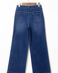 Jean taille haute à jambes larges et poches bleu marine