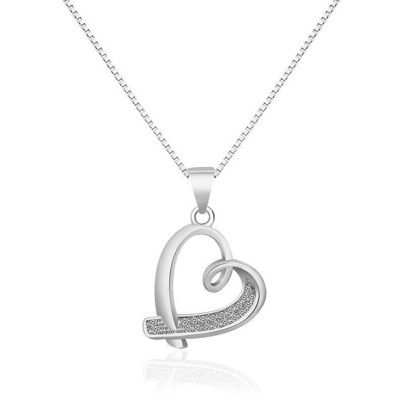 925 Sterling Silver Crystal Heart Pendant Necklace Women Girls Jewellery Gift - Toi ‘n’ Moi Ltd