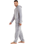 Snuggaroo Mens Soft Fleece Hooded Pjs Pyjama Bottoms Top Loungewear Set - Toi ‘n’ Moi Ltd