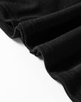 Black Striped Colorblock Patchwork Collar Sweatshirt - Toi ‘n’ Moi Ltd