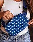 Bluing Independent Day Flag Star Printed Crossbody Bag - Toi ‘n’ Moi Ltd