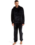 Snuggaroo Mens Soft Fleece Hooded Pjs Pyjama Bottoms Top Loungewear Set - Toi ‘n’ Moi Ltd
