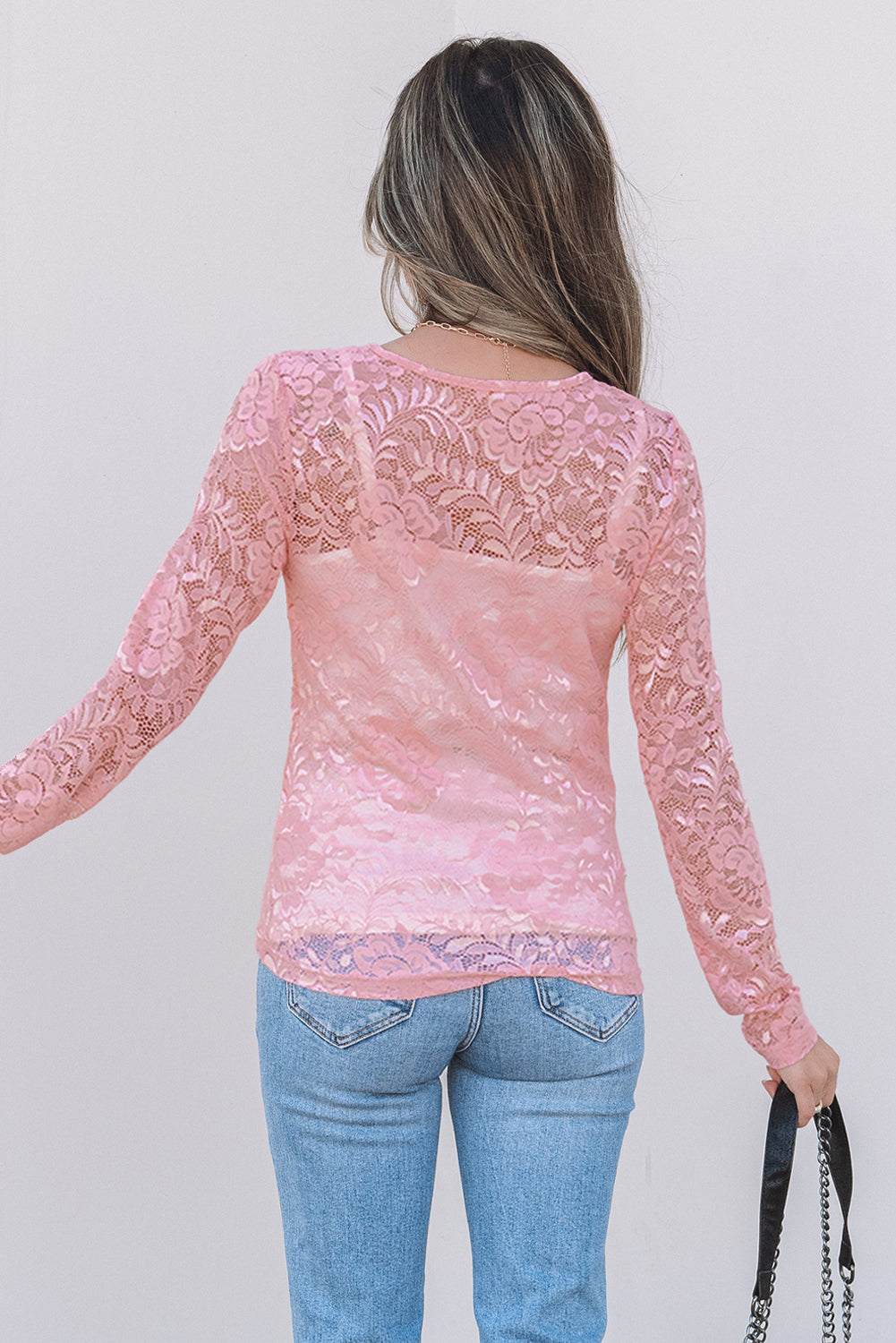 Blossom Floral Lace Sheer Long Sleeve Top - Toi ‘n’ Moi Ltd