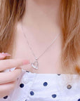 925 Sterling Silver Crystal Heart Pendant Necklace Women Girls Jewellery Gift - Toi ‘n’ Moi Ltd