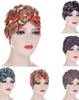 Stretch Turban Hats for Women - African Knot Headwraps Soft Pre Tied Bonnet Hair - Toi โnโ Moi Ltd