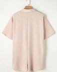 Black Plain Half Button Collared Pocket Loose Romper - Toi ‘n’ Moi Ltd