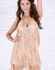 Beige Fringe Play Suit - Toi ‘n’ Moi Ltd
