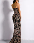 Black Embellished Sequin Gown - Toi ‘n’ Moi Ltd