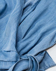 Blue Tencel Denim Wrap Front Jumpsuit - Toi ‘n’ Moi Ltd