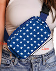 Bluing Independent Day Flag Star Printed Crossbody Bag - Toi ‘n’ Moi Ltd