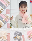 Fur Plush Thicken Kids Gift Plush Scarf Warm Bib Bear Cross Scarf Neckerchief UK - Toi ‘n’ Moi Ltd