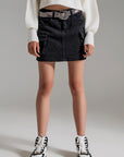 Cargo Mini Skirt in Black