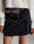 Cargo Mini Skirt in Black
