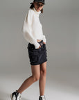 Cargo Mini Skirt in Black