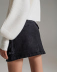 Cargo Mini Skirt in Black