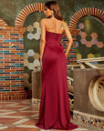Larissa Red Applique Evening Gown
